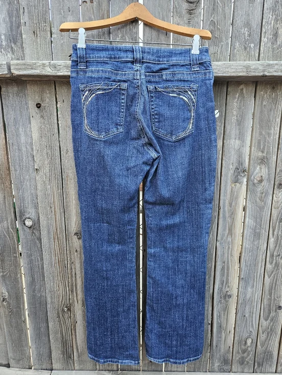 Lee Straight Leg Women's Jeans in Dark Blue Denim Size 19 - Picture 9 of 16